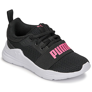 Schoenen Jongens Lage sneakers Puma PS PUMA WIRED RUN V Zwart / Roze