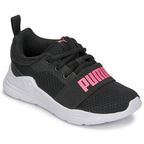 Schoenen Meisjes Lage sneakers Puma PS PUMA WIRED RUN V Zwart / Roze