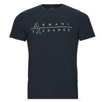 Textiel Heren T-shirts korte mouwen Armani Exchange 3RZTBR Marine / Logo / Blc
