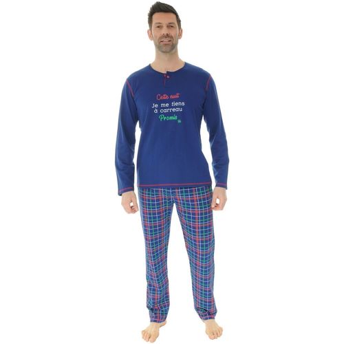 Textiel Heren Pyjama's / nachthemden Christian Cane MEGASAGE Blauw
