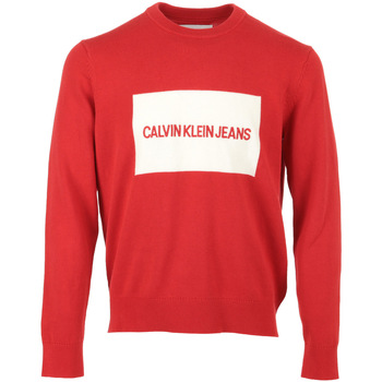 Textiel Heren Truien Calvin Klein Jeans Institutional Box Sweater Rood
