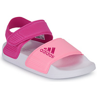 Schoenen Meisjes Sandalen / Open schoenen Adidas Sportswear ADILETTE SANDAL K Roze / Wit