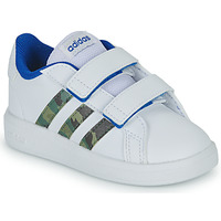 Schoenen Jongens Lage sneakers Adidas Sportswear GRAND COURT 2.0 CF Wit / Blauw / Camouflage