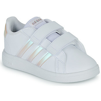 Schoenen Meisjes Lage sneakers Adidas Sportswear GRAND COURT 2.0 CF Wit / Roze / Light