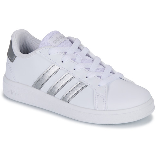 Schoenen Meisjes Lage sneakers Adidas Sportswear GRAND COURT 2.0 K Wit / Zilver