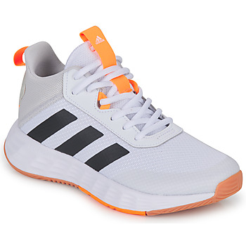 adidas OwnTheGame 2.0 Kids - Handbalschoenen - wit/oranje - maat 34