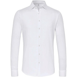 Textiel Heren Overhemden lange mouwen Desoto Overhemd Piqué Strijkvrij Wit Wit