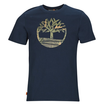 Textiel Heren T-shirts korte mouwen Timberland SS Tree Logo Seasonal Camo Tee Marine