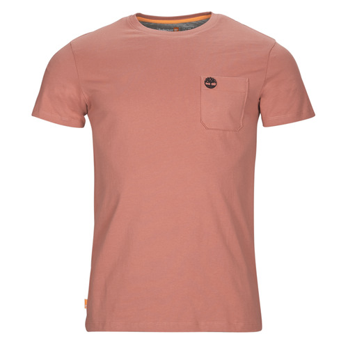 Textiel Heren T-shirts korte mouwen Timberland SS Dunstan River Pocket Tee Slim Roze