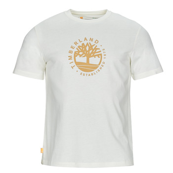 Textiel Heren T-shirts korte mouwen Timberland SS Refibra Logo Graphic Tee Regular Wit