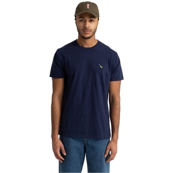 Textiel Heren T-shirts & Polo’s Rvlt Revolution 1302 KEE T-Shirt - Navy Melange Blauw