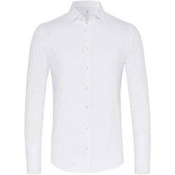 Textiel Heren Overhemden lange mouwen Desoto Overhemd Strijkvrij Jersey Wit Wit