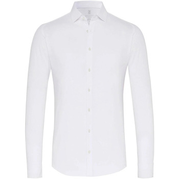 Textiel Dames Overhemden Desoto Overhemd Strijkvrij Jersey Wit Wit