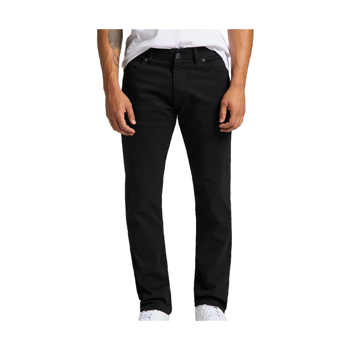 Textiel Heren Straight jeans Lee  Zwart