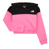 Textiel Meisjes Sweaters / Sweatshirts The North Face Girls Drew Peak Crop P/O Hoodie Roze / Zwart
