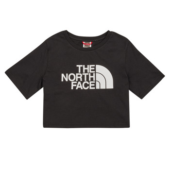 Textiel Meisjes T-shirts korte mouwen The North Face Girls S/S Crop Easy Tee Zwart