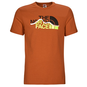 Textiel Heren T-shirts korte mouwen The North Face S/S Mountain Line Tee Bruin