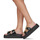 Schoenen Dames Leren slippers Versace Jeans Couture 74VA3SM1 Zwart / Goud