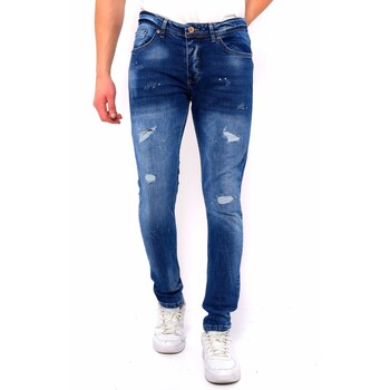 Textiel Heren Skinny jeans True Rise Broek Gaten DC Blauw