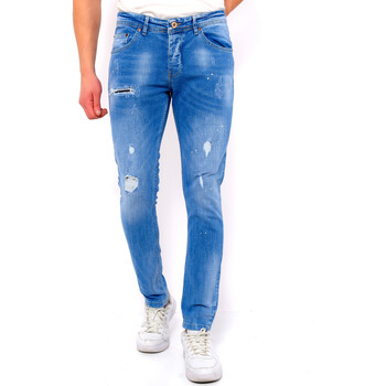 Textiel Heren Skinny jeans True Rise Spijkerbroek Gaten DC Blauw