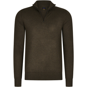 Textiel Heren Sweaters / Sweatshirts Mario Russo Half Zip Trui Cold Brown Bruin