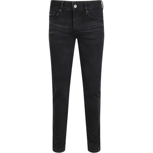 Textiel Heren Broeken / Pantalons Cast Iron Riser Slim Jeans Washed Denim Zwart Zwart