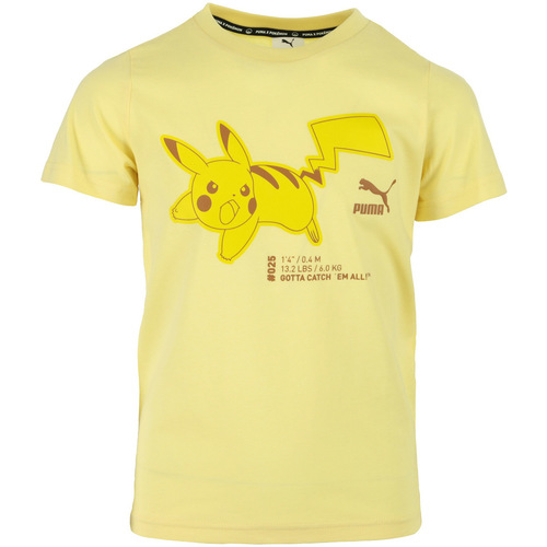 Textiel Kinderen T-shirts korte mouwen Puma Pokemon Tee Kids Geel