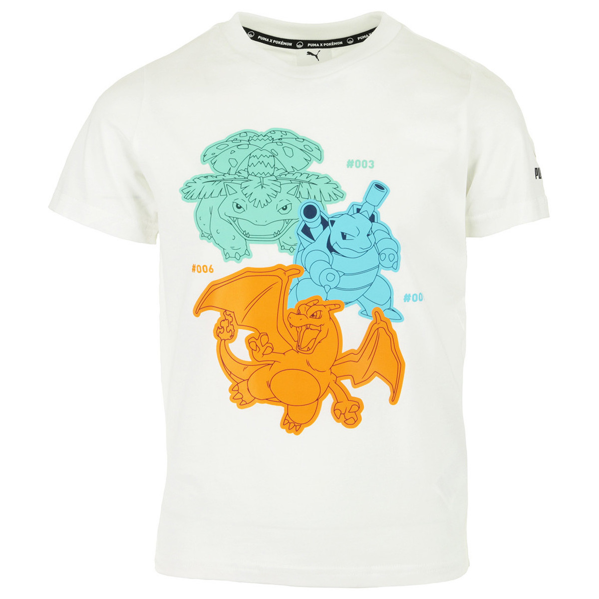 Textiel Kinderen T-shirts korte mouwen Puma Pokemon Tee Kids Wit