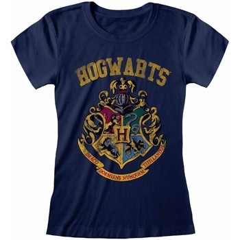 Textiel Dames T-shirts met lange mouwen Harry Potter  Blauw