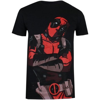 Textiel Heren T-shirts met lange mouwen Deadpool  Zwart