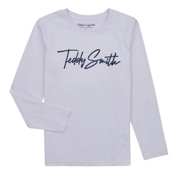Textiel Jongens T-shirts met lange mouwen Teddy Smith T-EVAN ML JR Wit