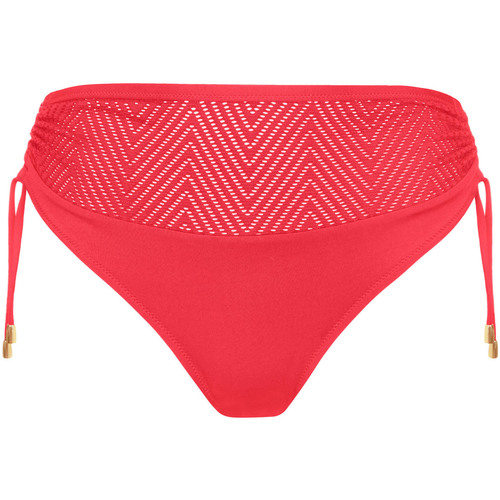 Textiel Dames Bikinibroekjes- en tops Lisca Hoge taille zwembroekje met verstelbare zijkanten Santorini Rood