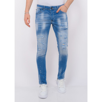 Textiel Heren Skinny jeans Local Fanatic Blue Ripped SkaterJeans Blauw