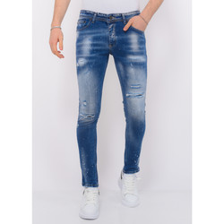 Textiel Heren Skinny jeans Local Fanatic Blue Ripped Stretch Jeans Blauw
