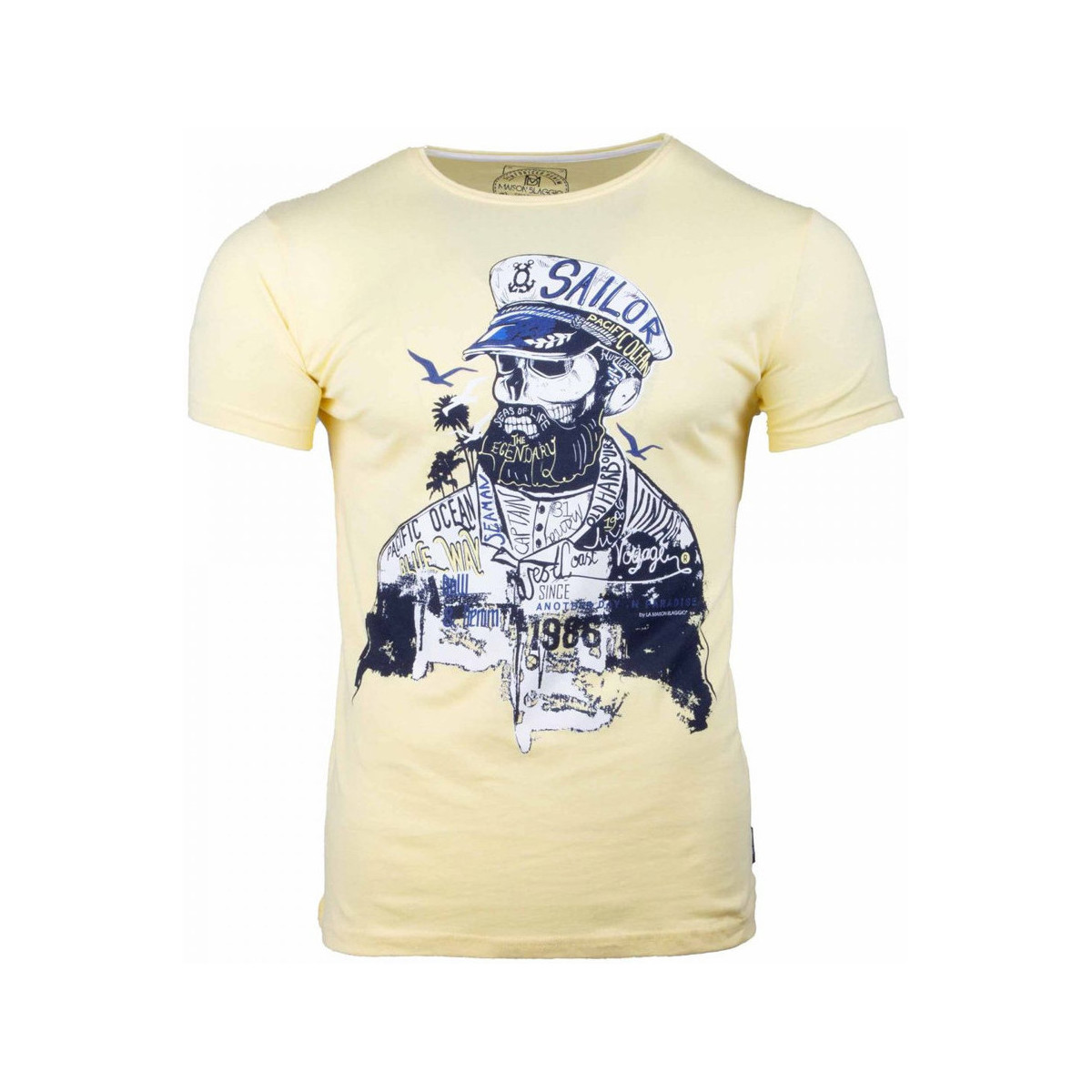 Textiel Heren T-shirts & Polo’s La Maison Blaggio  Geel
