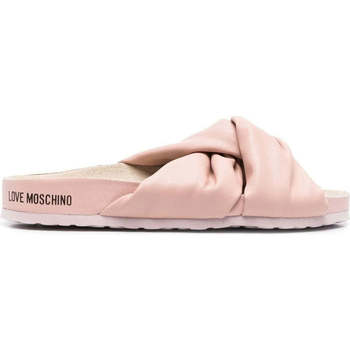 Schoenen Dames Leren slippers Love Moschino  Beige