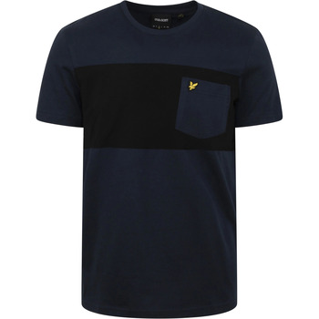 Textiel Heren T-shirts & Polo’s Lyle And Scott T-shirt Pocket Navy Blauw