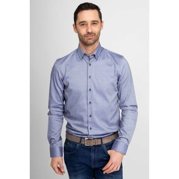 Textiel Heren Overhemden lange mouwen Suitable Overhemd Oxford Blauw Blauw