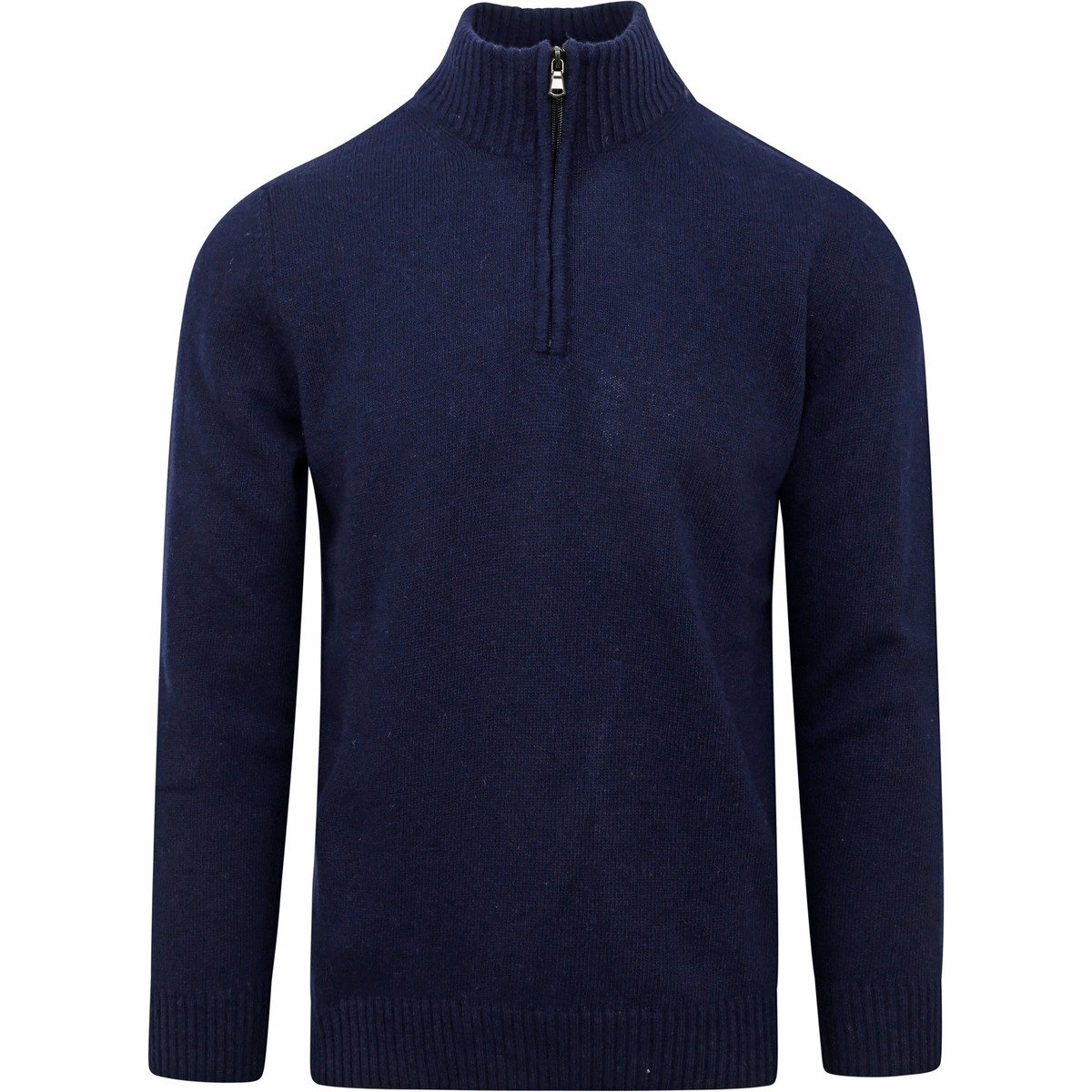 Textiel Heren Sweaters / Sweatshirts Suitable Half Zip Trui Wol Blend Navy Blauw