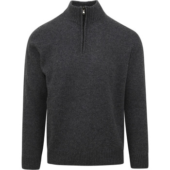 Textiel Heren Sweaters / Sweatshirts Suitable Half Zip Trui Wol Blend Antraciet Grijs