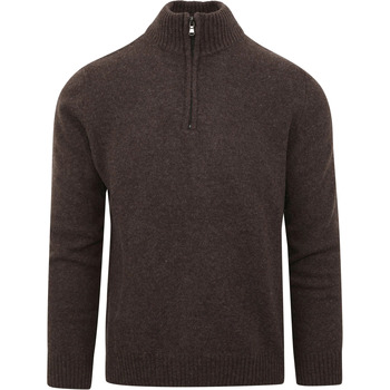 Textiel Heren Sweaters / Sweatshirts Suitable Half Zip Trui Wol Blend Bruin Bruin