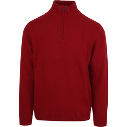 Textiel Heren Sweaters / Sweatshirts Suitable Half Zip Trui Wol Blend Rood Rood