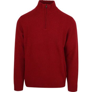 Textiel Heren Sweaters / Sweatshirts Suitable Half Zip Trui Wol Blend Rood Rood
