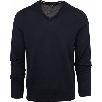 Textiel Heren Sweaters / Sweatshirts BOSS Pullover Melba Wol Donkerblauw Blauw
