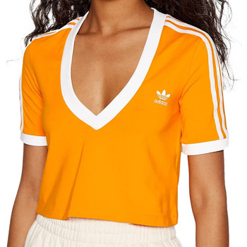 Textiel Meisjes T-shirts korte mouwen adidas Originals  Oranje