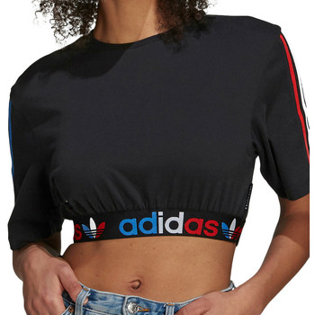 Textiel Dames T-shirts korte mouwen adidas Originals  Zwart