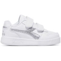Schoenen Kinderen Sneakers Diadora Playground td girl 101.175783 01 C0516 White/Silver Zilver