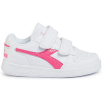 Schoenen Kinderen Sneakers Diadora Playground td girl 101.175783 01 C2322 White/Hot pink Roze