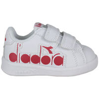 Schoenen Kinderen Sneakers Diadora Game p bolder td 101.176276 01 C0823 White/Ferrari Red Italy Rood
