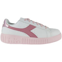 Schoenen Kinderen Sneakers Diadora Game step gs 101.176595 01 C0237 White/Sweet pink Roze